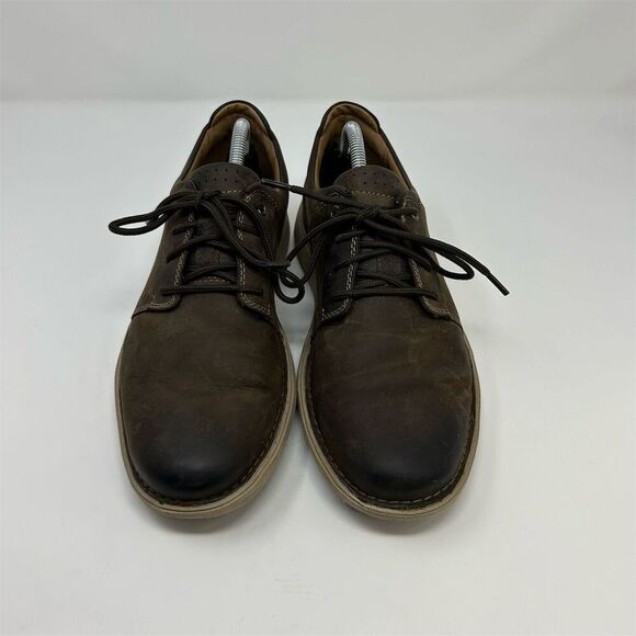 Clarks Men's Brown Leather Lace Up Casual Shoes Size 10 Comfort Quality - Picture 4 of 13